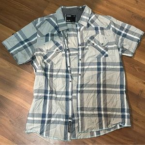 Oakley Plaid Button down Short sleeve Shirt